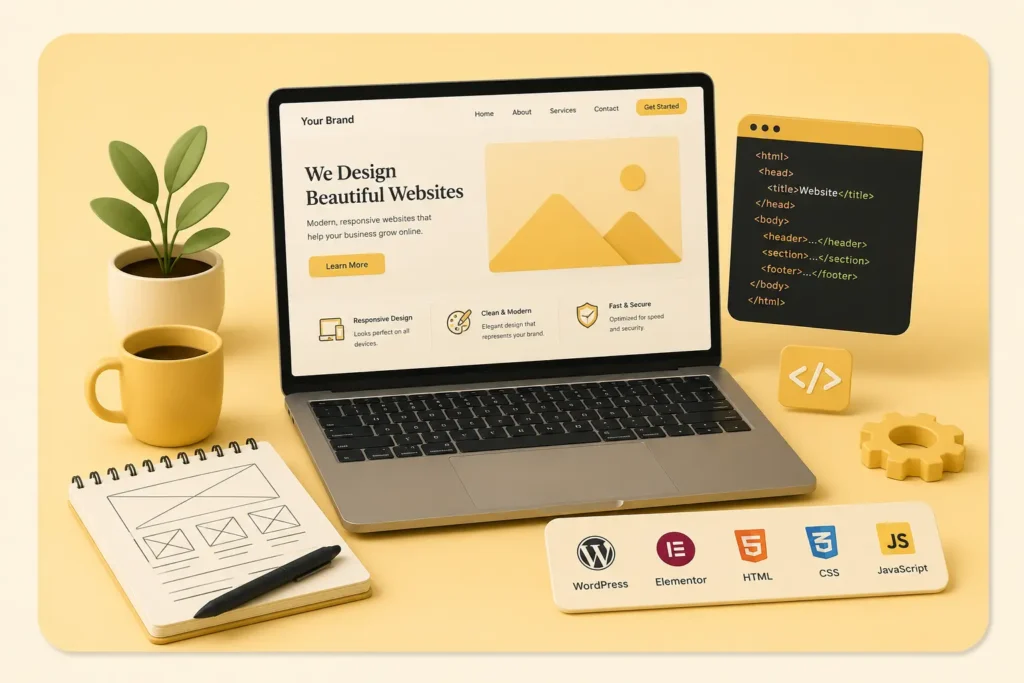 Website design and development as part of digital marketing services in Ernakulam